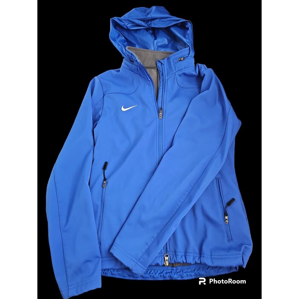 Nike Blue Therma-Fit Women Training‎ Jacket Packable Hood Blue Size small